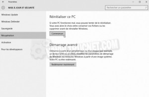 Réinitialiser Windows 10 sans perdre vos données3