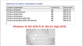 Windows 10 AIO 2016 Fr-fr x64 (21 Sept 2016)