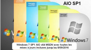 Windows 7 SP1 FR AIO x64 maj 8/09/2016