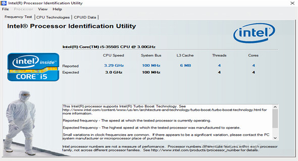 intel processor identification utility windows 10