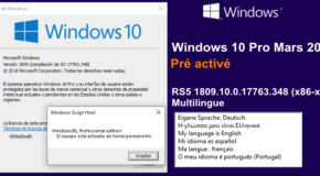 Windows 10 Pro Mars 2019 Pré activé