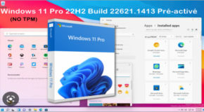 Windows 11 Pro 22H2 Build 22621.1413 Pré-activé