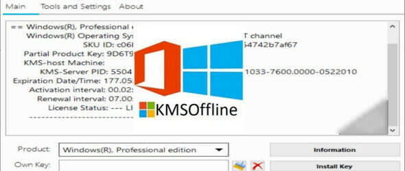 KMSOffline v2.4.4 – Activateur Windows et office